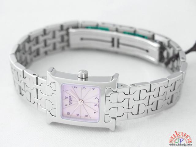 エルメスHウォッチ レディース HH1.110.214/4835 SS ブレス ピンクシェル