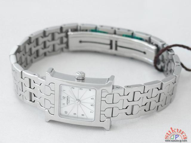 エルメスHウォッチ レディース HH1.110.212/4835 SS ブレス ホワイトシェル