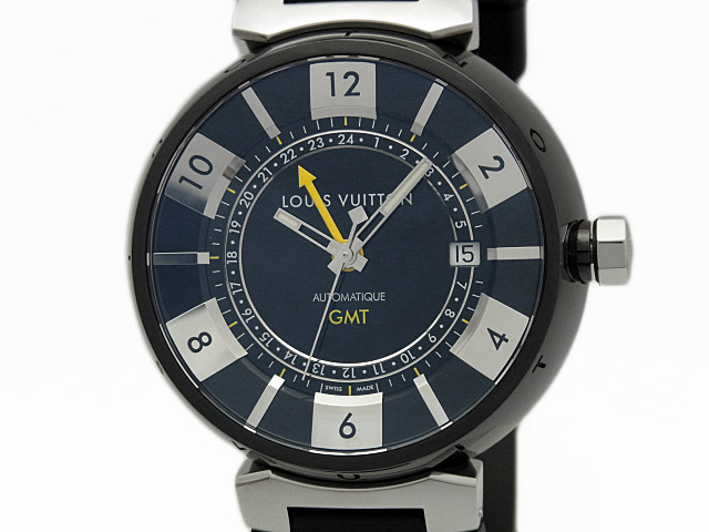 ルイヴィトン時計 タンブール インブラック GMT Q113K0 メンズ