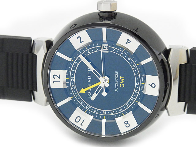 ルイヴィトン時計 タンブール インブラック GMT Q113K0 メンズ