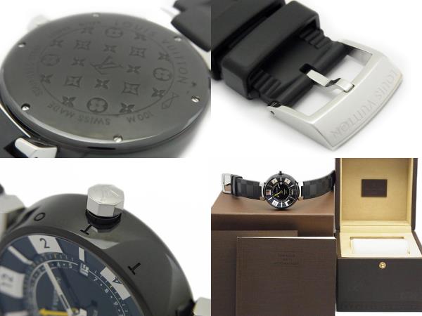 ルイヴィトン時計 タンブール インブラック GMT Q113K0 メンズ
