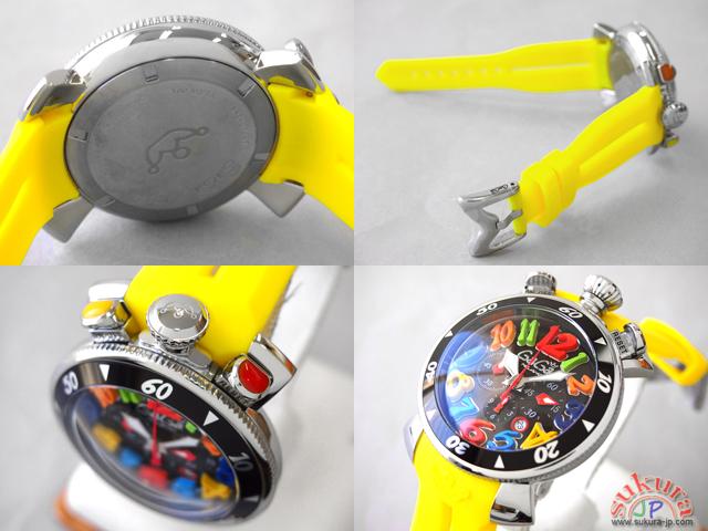 ガガミラノコピー クロノ 48mm クォーツ 6050.2 イエローラバー