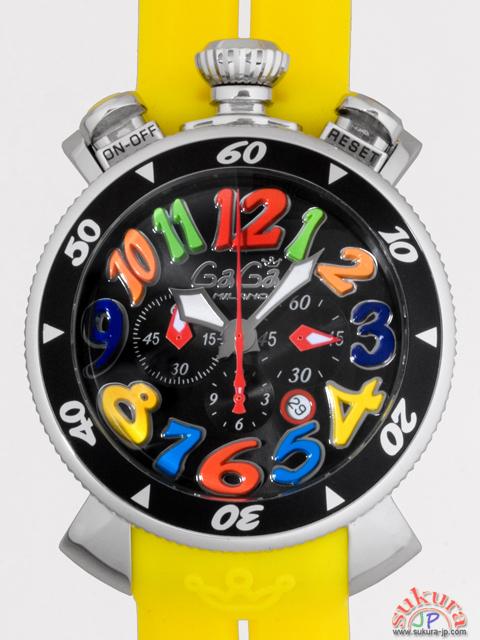 ガガミラノコピー クロノ 48mm クォーツ 6050.2 イエローラバー