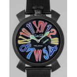 ガガ･ミラノスーパーコピー GAGAMILANO マニュアル　48mm　手巻き 5011 MOSAICO 2 チェリー皮 ピンクモザイク/ピンクゴールドアラビア