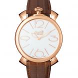 ガガミラノ スーパーコピーGaGa MILANO 時計 マニュアーレシン46mm ブラウンレザー 5091.01