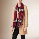 2025新作 ★Burberry バーバリー マフラーコピー★ カシミア100% マフラー レッド