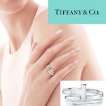 2025新作TIFFANY ティファニー 偽物 ​指輪 T ラップリングエレガントなカーブSilver