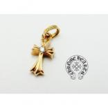 2025新作大人気 インボイス クロムハーツ スーパーコピー CHクロスベビーファット 偽物/Chrome Hearts 2ダイヤ/金22ｋ