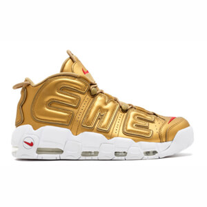 シュプリーム 偽物 シュプリーム スニーカー ナイキ シュプリームx ナイキAIR MORE UPTEMPO "SUPTEMPO" SS 17 Gold
