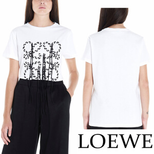 春夏オススメ♪【ロエベ】ロエベ Tシャツ コピー アナグラム スティッチ ロゴTシャツ D2299960PCCO/F