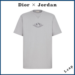【air ディオール tシャツ 偽物】ディオールジョーダン ​ナイキ ディオール  Tシャツ コピー超激レア ディオール×Jordan Wings T-Shirt "Grey"
