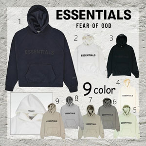 エッセンシャル 偽物 fog essentials タグ 偽物 パーカー FEAR OF GOD フーディー 9色