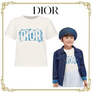 2-5日着【ディオール キッズTシャツ パロディ】大人もOK♪ ディオールプリント コットンTシャツ