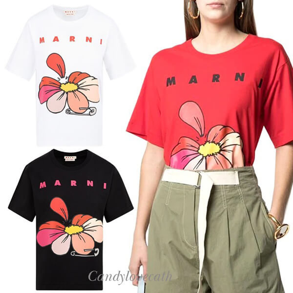  マルニ Tシャツ コピー お得3カラー♪オーバーサイズロゴTシャツ 3枚セット