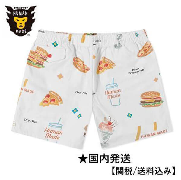 関送込◆ヒューマンメイド ハーフパンツ 偽物◆ジャンクフード アロハ 