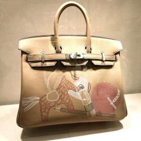 2023 エルメス SAC バーキン 25 コピーN級品"IN and OUT" BISCUIT/Veau Swift