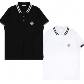 モンクレール ポロシャツ 偽物☆23SS高品質 POLO ロゴ ライニング 半袖ポロシャツ コットン