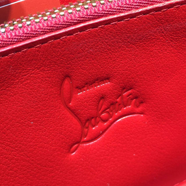 Christian Louboutin クリスチャン ルブタンコピー 15AW スタッズ長財布 ラウンドジップ SCARABE グラデーション OCEAN-AMAZ/GD BLUE 