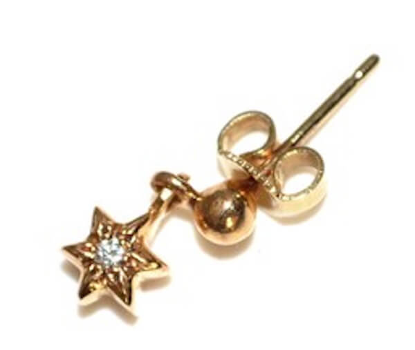 2018新作大人気 インボイス原本/Chrome Hearts クロムハーツスーパーコピー/ 22K タイニースターダイア片耳