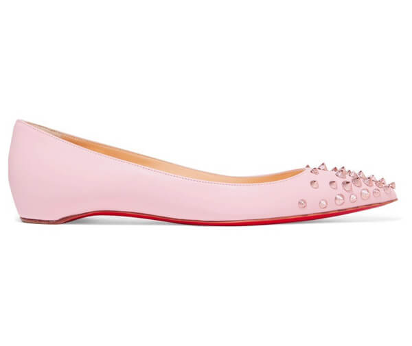 2018先行入荷【クリスチャン ルブタンコピー CHRISTIAN LOUBOUTIN】Spikyshell フラット/Pink