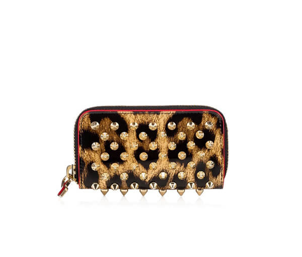 クリスチャン ルブタンスーパーコピー Christian Louboutin Panettone スパイクキーケース Brown