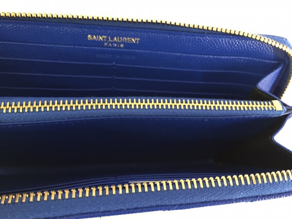 2018春夏最新作 サンローランコピー モノグラム フルジップ 長財布 BLUE 358094 BOW01 4331