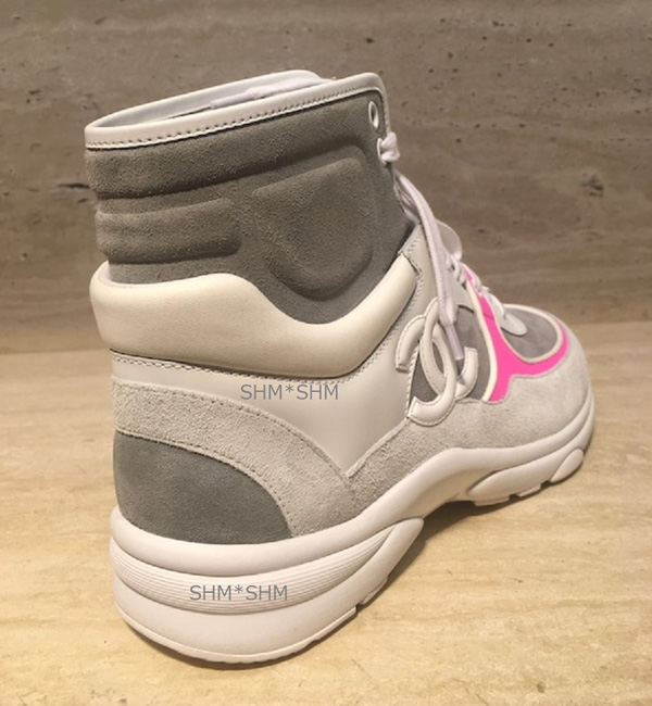 2018新作限定大人気 シャネルコピー ハイトップスニーカーPINK&GRAY