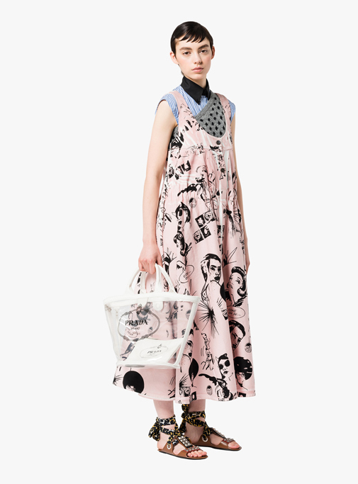 2018SS ☆PRADA プラダスーパーコピー☆ビニール ハンドバッグ 1BG166 白