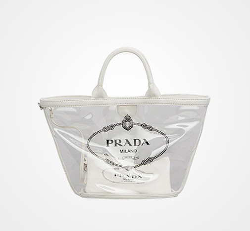 2018SS ☆PRADA プラダスーパーコピー☆ビニール ハンドバッグ 1BG166 白