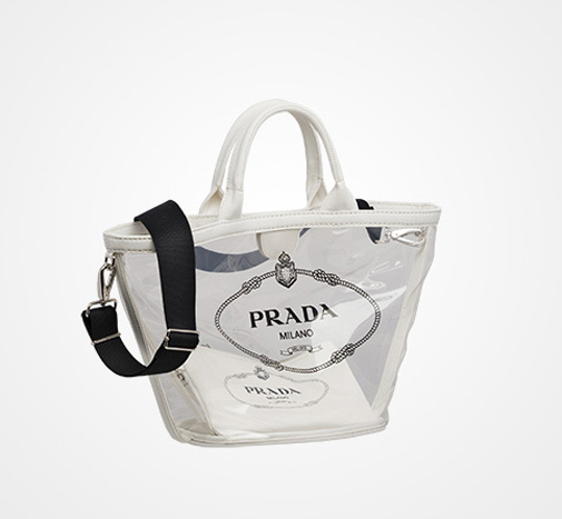 2018SS ☆PRADA プラダスーパーコピー☆ビニール ハンドバッグ 1BG166 白