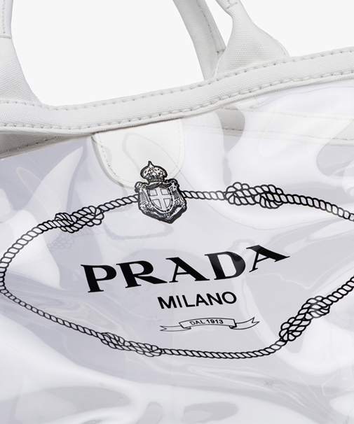 2018SS ☆PRADA プラダスーパーコピー☆ビニール ハンドバッグ 1BG166 白