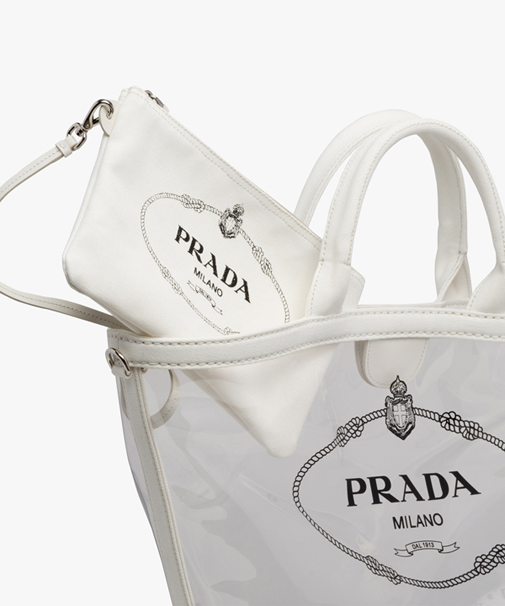 2018SS ☆PRADA プラダスーパーコピー☆ビニール ハンドバッグ 1BG166 白