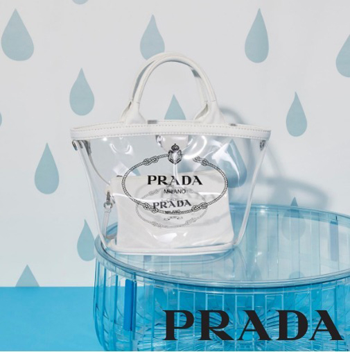 2018SS ☆PRADA プラダスーパーコピー☆ビニール ハンドバッグ 1BG166 白