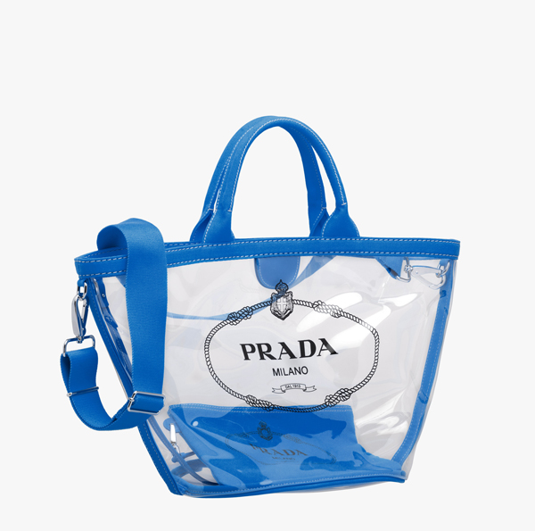 2018SS ☆PRADA プラダスーパーコピー☆ビニール ハンドバッグ 1BG166 azzurro