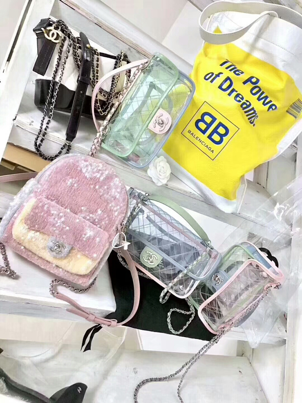 シャネルスーパーコピー 2018新作 スパンコールリュック Pink系 A57418 Y83560