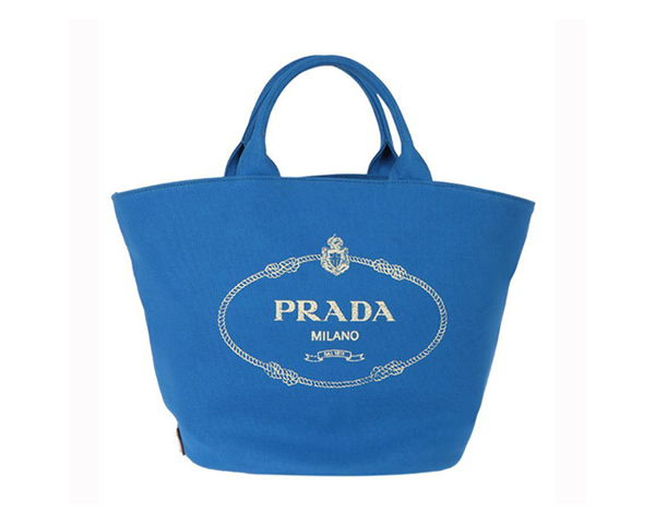 2018新作☆PRADA プラダスーパーコピー カナパ CANAPAバケツ型トート2way ポーチ付き ブルー 1BG163_ZKI