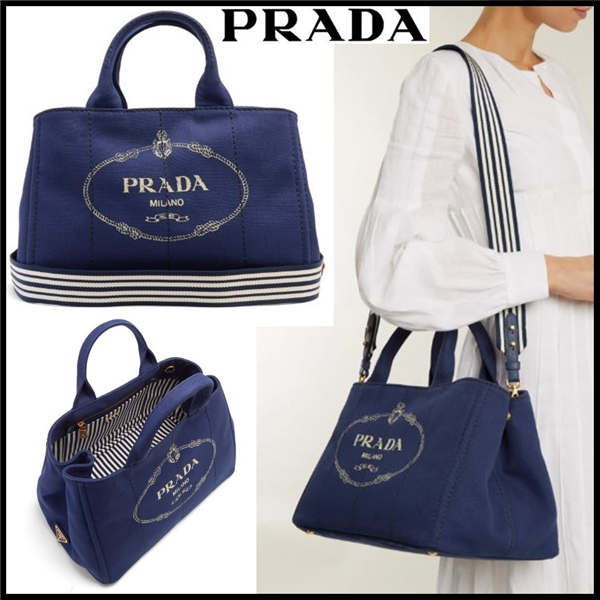 2018新作 PRADA プラダコピー カナパ キャンバス 2WAY トートバッグ M
