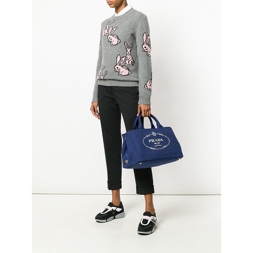 2018新作 PRADA プラダコピー カナパ キャンバス 2WAY トートバッグ M