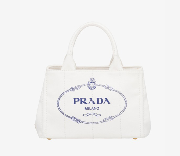 2018新作 PRADA プラダコピー カナパ Mサイズ ストライプ ショルダー付