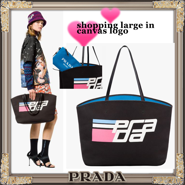 VIPセール！！PRADA プラダコピー★ロゴポーチ付カナパショルダートート2018最新作 1BG218_4OMA_F0RX0_V_OS1