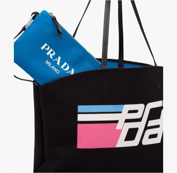 VIPセール！！PRADA プラダコピー★ロゴポーチ付カナパショルダートート2018最新作 1BG218_4OMA_F0RX0_V_OS1