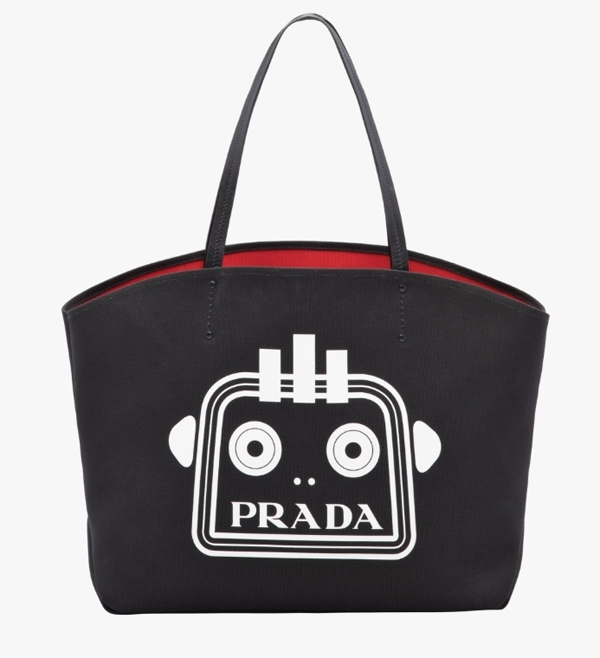2018新作 PRADA プラダコピー☆ポップなロボット キャンバストートバッグ 1BG220_4OMA_F0P50_V_OS4