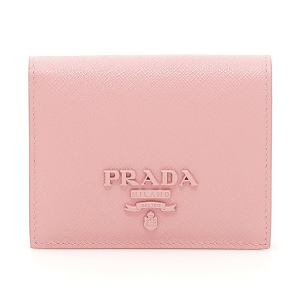18SS PRADA プラダコピー モノクローム 二つ折り財布 1MV204_2EBW_F0442