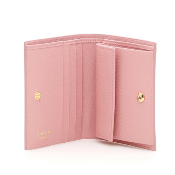 18SS PRADA プラダコピー モノクローム 二つ折り財布 1MV204_2EBW_F0442