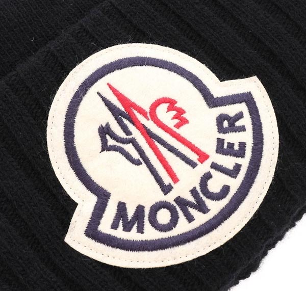 2025新作品★MONCLER モンクレールスーパーコピー《ブラックウール ロゴ パッチビーニー》29926200_A9186_778