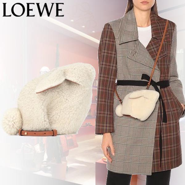 Bunny Mini shearling shoulder bag ロエベコピー☆バニーシャーリング ミニ ショルダー もこもこミニバッグ Bunny Mini shearling shoulder bag ロエベコピー☆バニーシャーリング ミニ ショルダー もこもこミニバッグ
