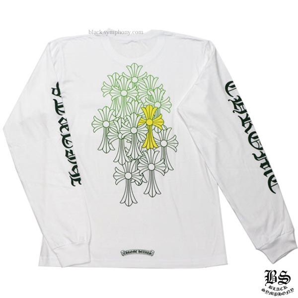 2020年春夏新作 クロムハーツ ロングTシャツ 偽物 グリーンセメタリークロス ホワイト 2020年春夏新作 クロムハーツ ロングTシャツ 偽物 グリーンセメタリークロス ホワイト