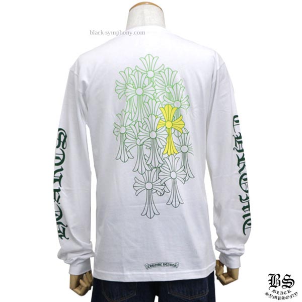 2020年春夏新作 クロムハーツ ロングTシャツ 偽物 グリーンセメタリークロス ホワイト 2020年春夏新作 クロムハーツ ロングTシャツ 偽物 グリーンセメタリークロス ホワイト