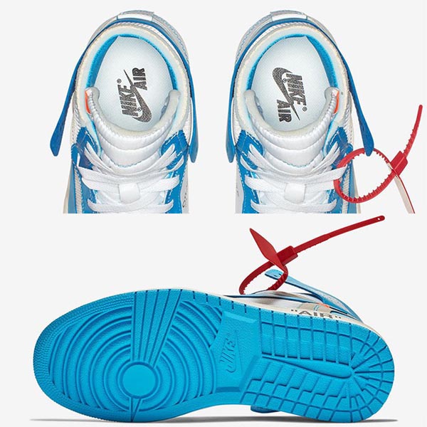 2025新作大人気 ナイキ ジョーダン オフホワイト ナイキ スーパーコピー コラボスニーカーJordan 1 Retro High Off-White University Blue