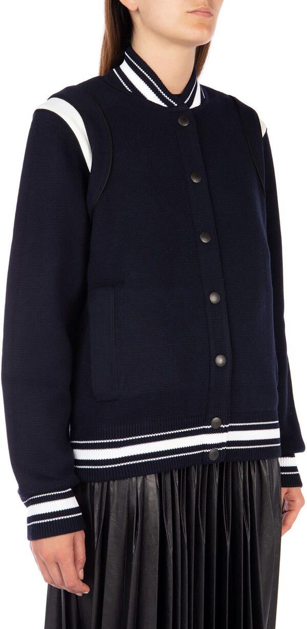 2025新作大人気★ジバンシィコピー パーカー GIVENCHYのレディース 名品 NAVY BLUE ウール ボンバー ジャケット
